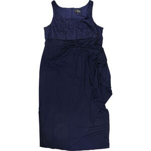 Alex Evenings Womens 2-Piece Gown Dress, Blue, Plus Size, 24W, MP